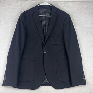 Topman 42R Black Single Button Slim Fit Blazer Sport Coat Mens